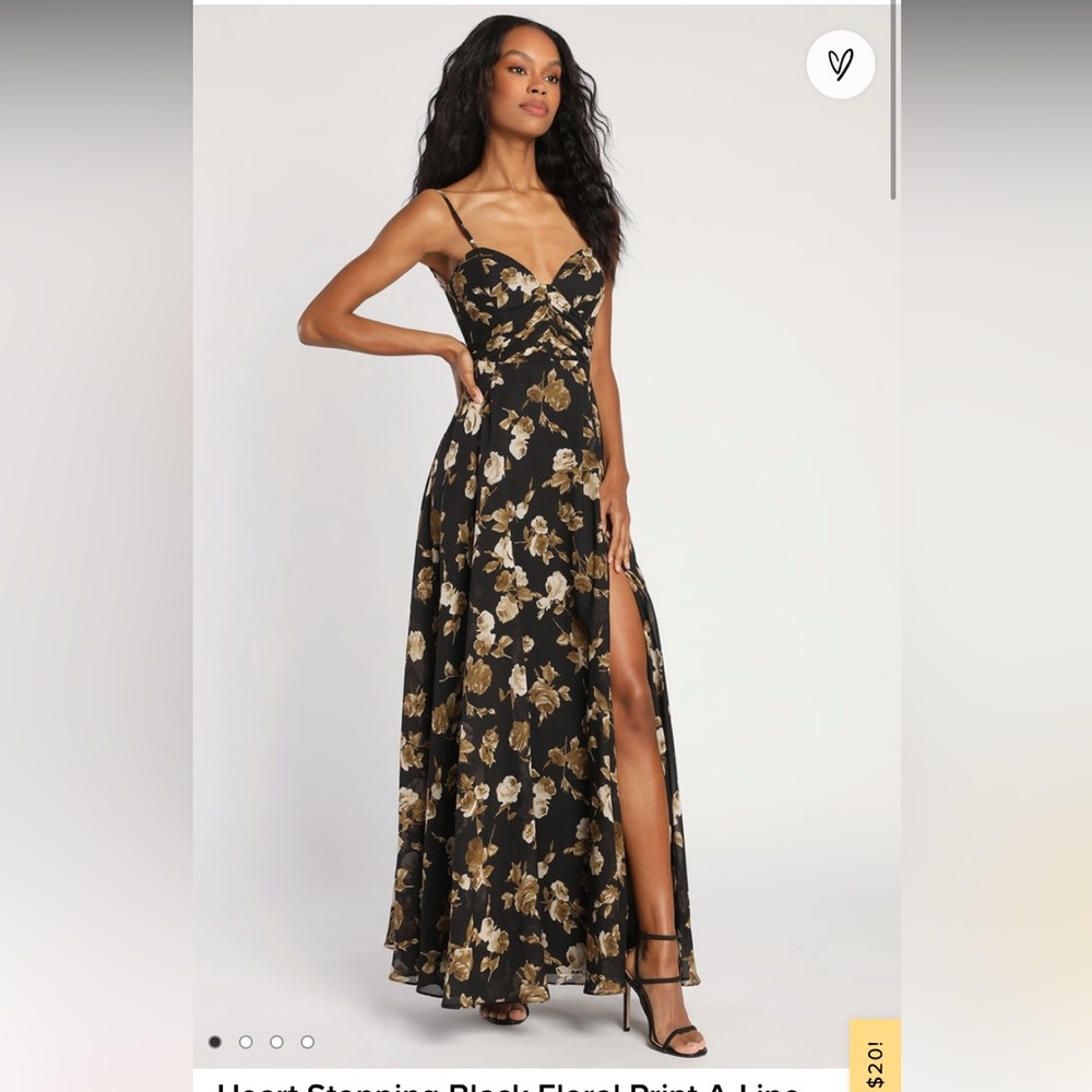 black floral wedding guest dress